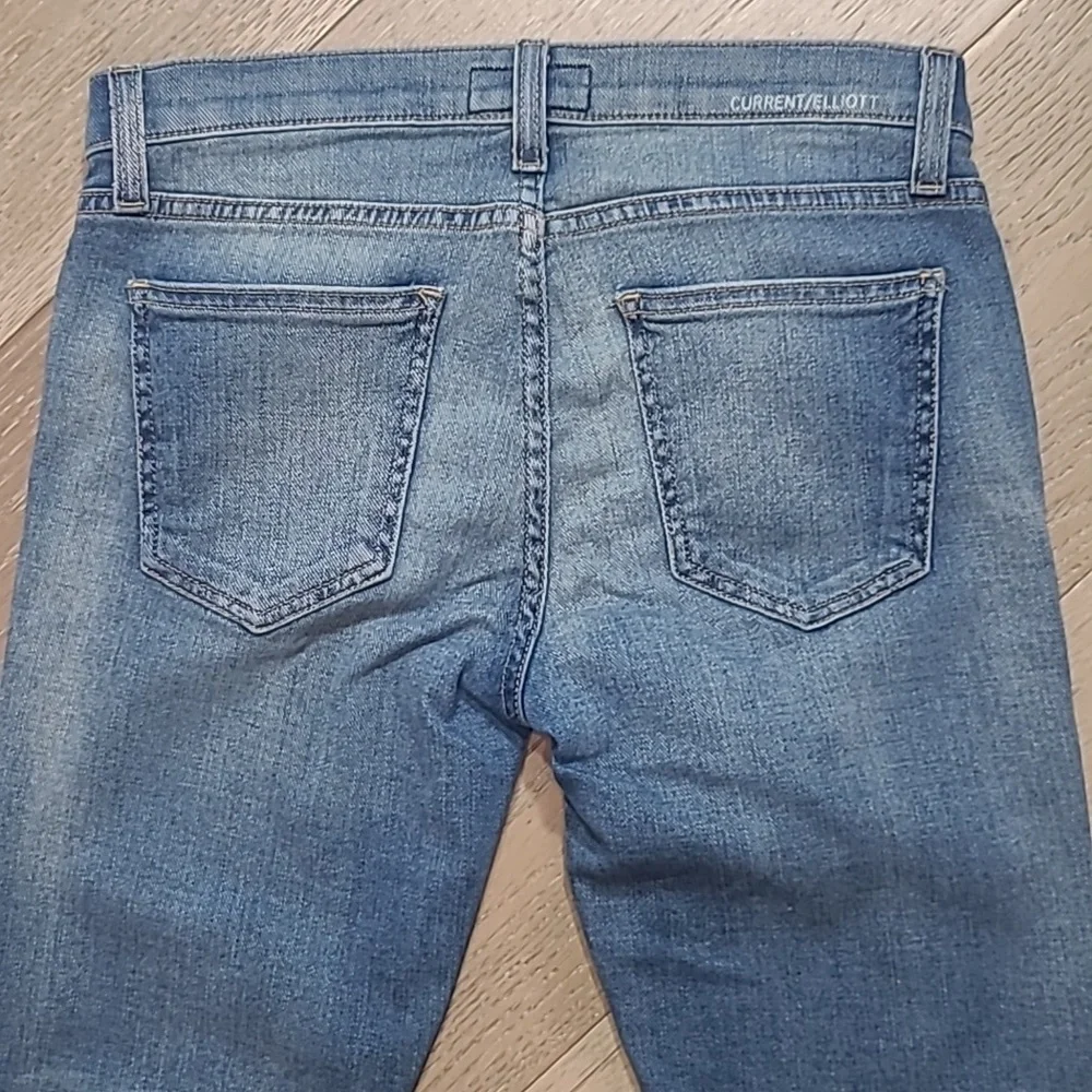 Current/Elliott Jeans Women's sz 24 The Stilleto Draft Low Rise Skinny Ankle